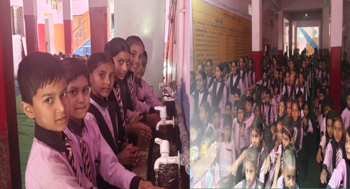 विश्व स्वास्थ्य एवं बाल दिवस पर सिहावल के काशी हायर सेकेंडरी स्कूल,अमिलिया में विशेष आयोजन