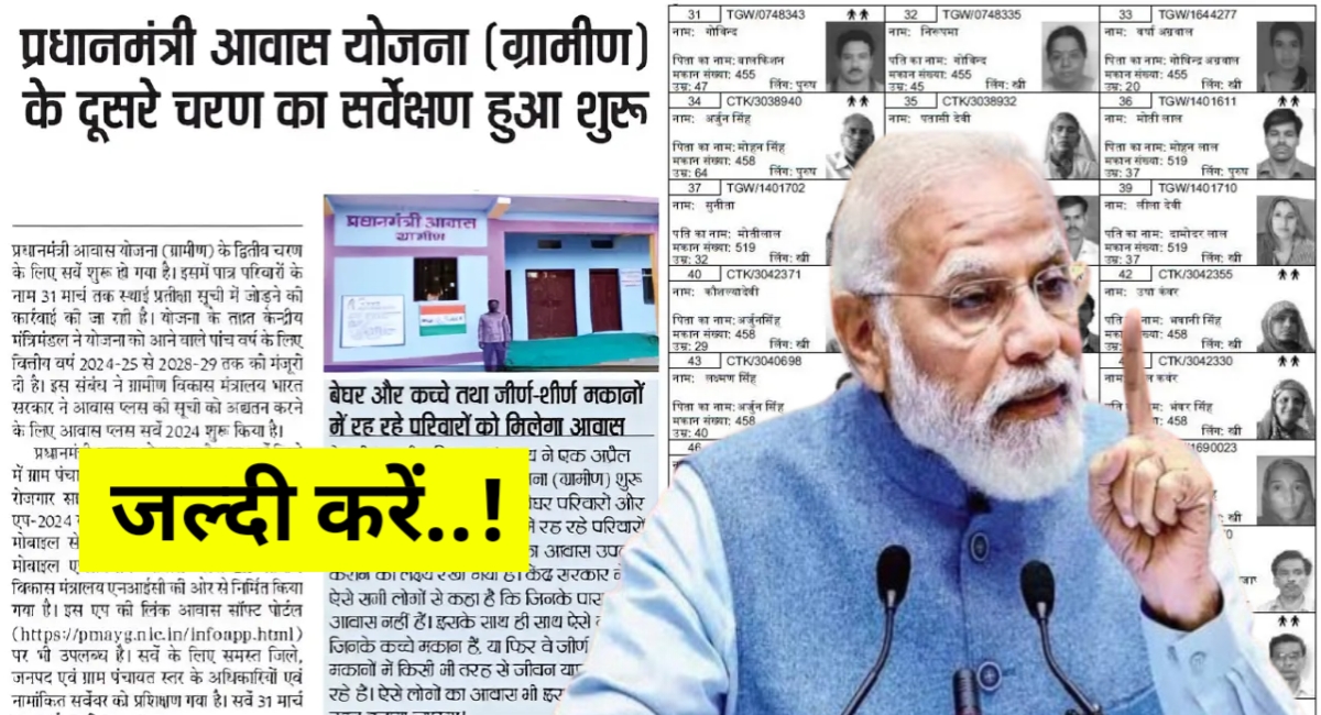 2025 में मिलेगा अपना घर! जानिए पीएम आवास योजना ग्रामीण सर्वे की पूरी जानकारी