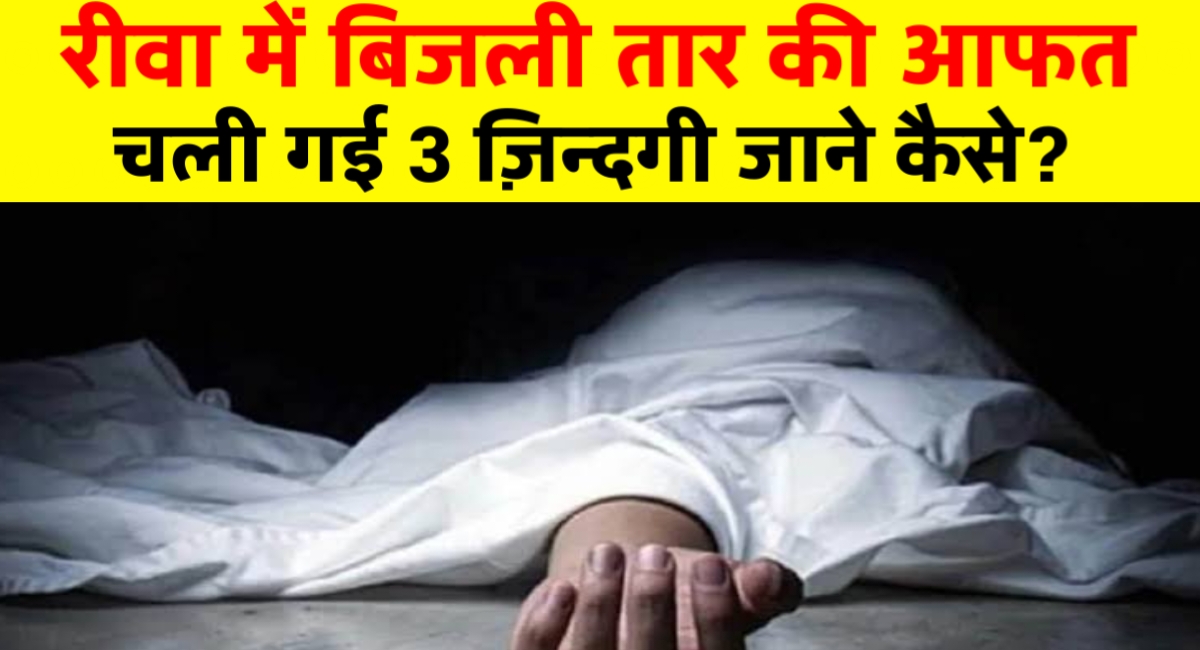 रीवा आधी-तूफान में बिजली का तार गिरने से चली गई 3 जान..!