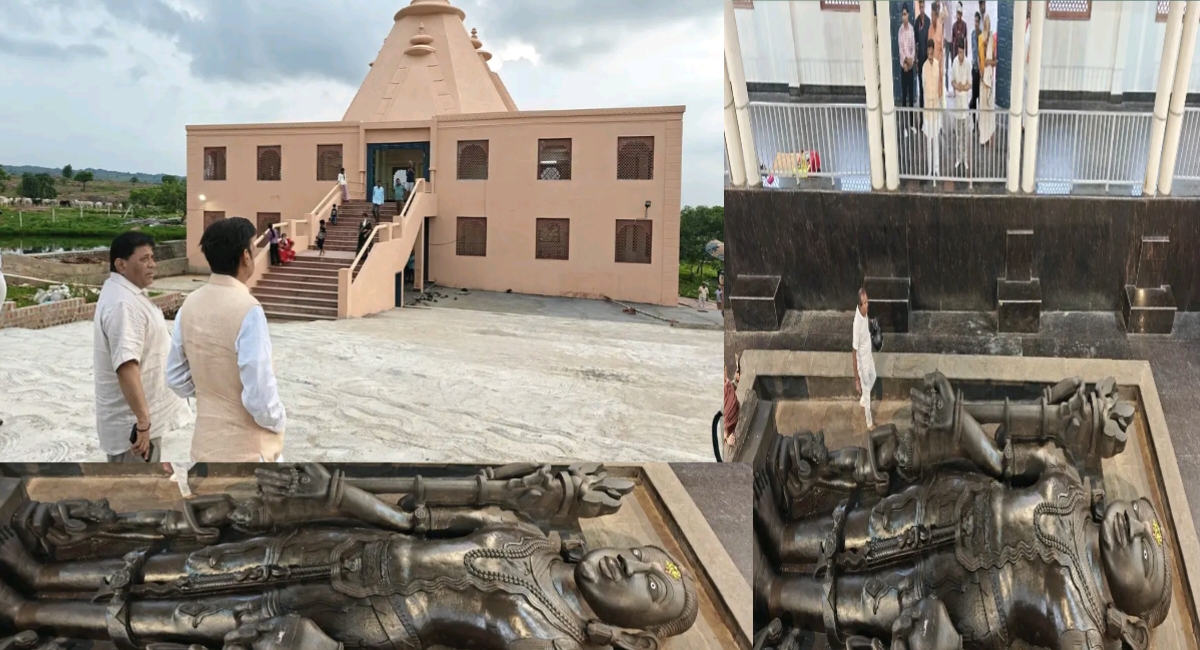 रीवा के गुढ़ में बनकर तैयार हुआ भव्य भैरव बाबा मंदिर, उपमुख्यमंत्री राजेंद्र शुक्ला ने लिया निर्माण कार्य का जायजा