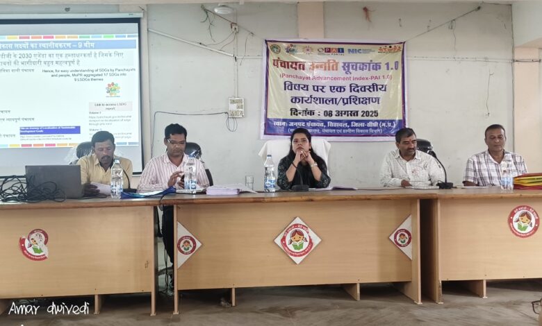सिहावल में पंचायत उन्नति सूचकांक 1.0 कार्यशाला, बेहतर रैंकिंग के लिए मिली प्रेरणा सिहावल में पंचायत उन्नति सूचकांक 1.0 कार्यशाला, बेहतर रैंकिंग के लिए मिली प्रेरणा