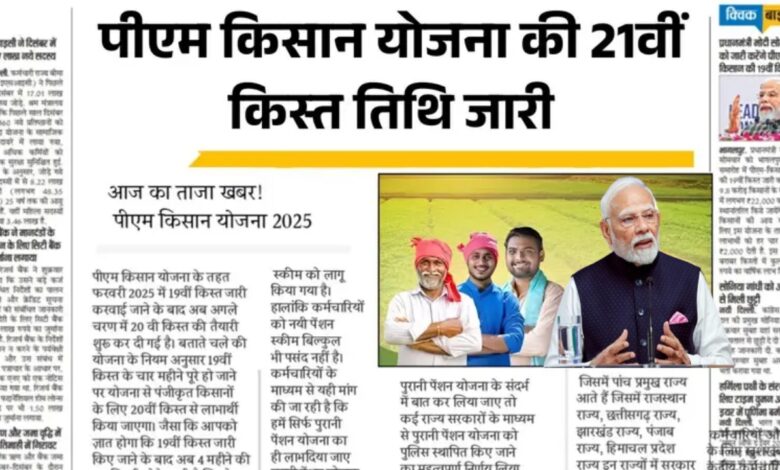 पीएम किसान सम्मान निधि योजना : किसानों को हर साल ₹6000 की सीधी मदद